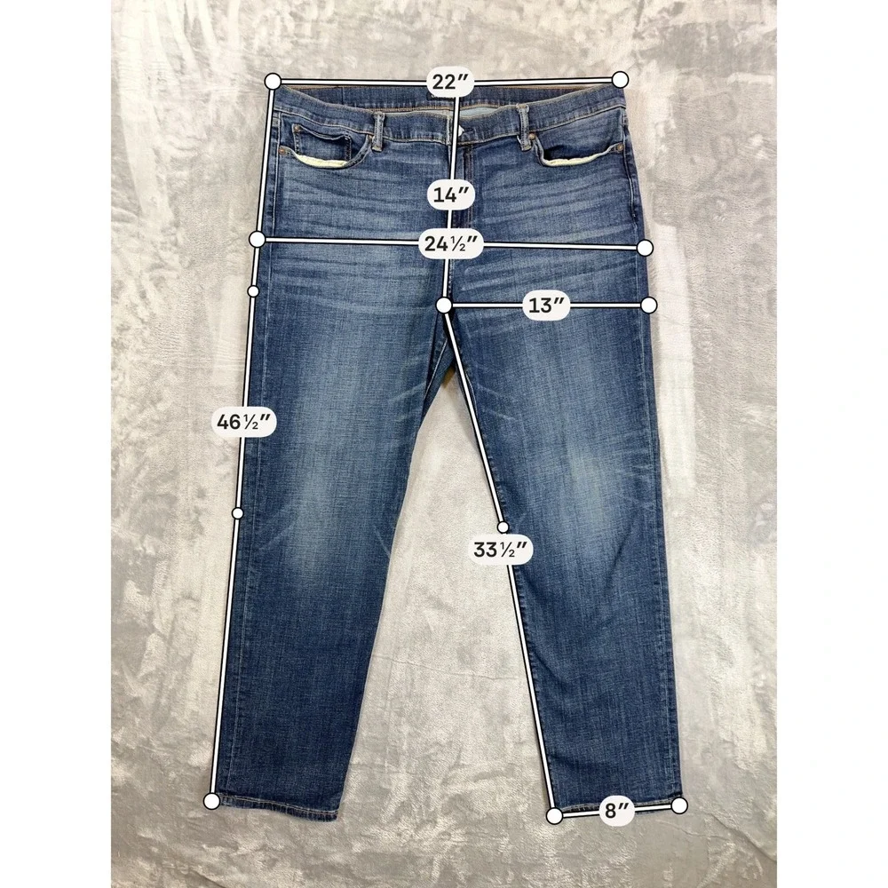 Lucky Brand 363 Vintage Straight Jeans Mens Size 42x34 Blue Medium Wash